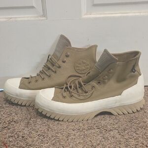 Converse Men's High-Top Sneakers - Olive and White